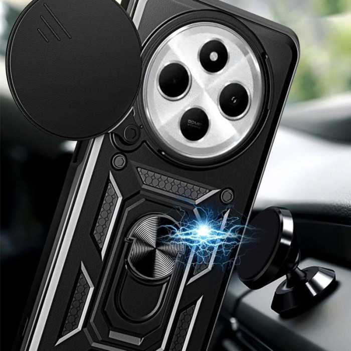 Чохол Ummi Camshield Serge Ring для Xiaomi Redmi 14C/A4/Poco C75/M7 5G Чорний