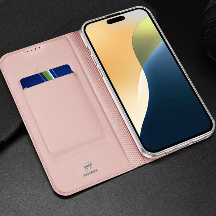 Чехол-книжка Dux Ducis с карманом для визиток для Apple iPhone 16 Pro (6.3')