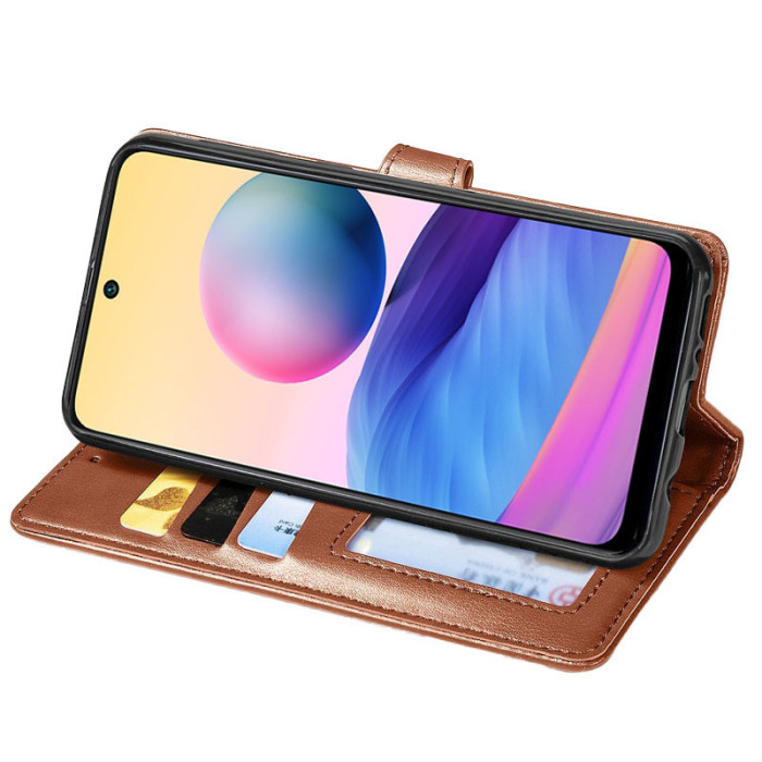 Шкіряний чохол-книжка GETMAN Gallant (PU) для Xiaomi Redmi 14C/Poco C75 Коричневий
