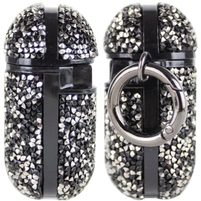 TPU чохол Bling World Rock Diamond для навушників AirPods 1/2 Чорний  (ITS-L-00000057525_1)