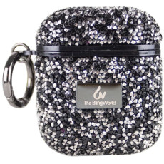 TPU чохол Bling World Rock Diamond для навушників AirPods 1/2 Чорний  (ITS-L-00000057525_1)