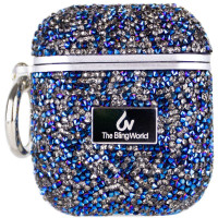 TPU чохол Bling World Rock Diamond для навушників AirPods 1/2 Синій  (ITS-L-00000057525_5)
