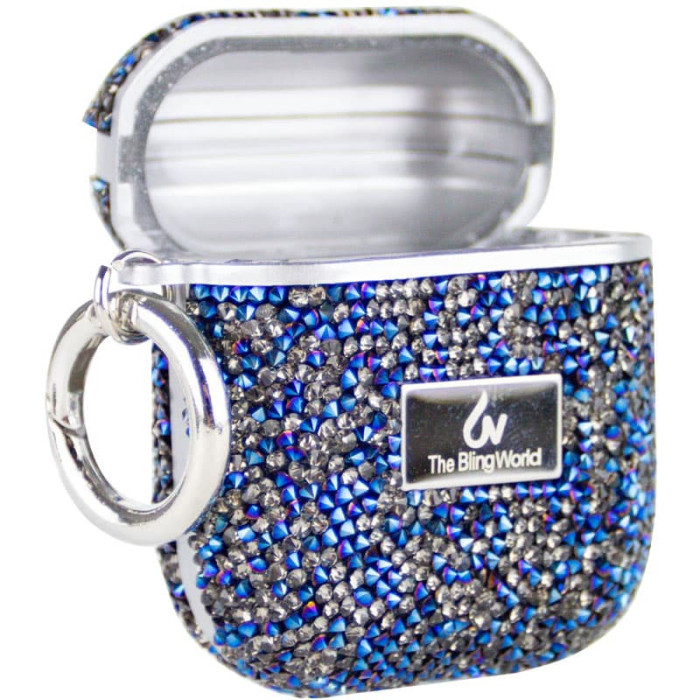 TPU чохол Bling World Rock Diamond для навушників AirPods 1/2 Синій  (ITS-L-00000057525_5)