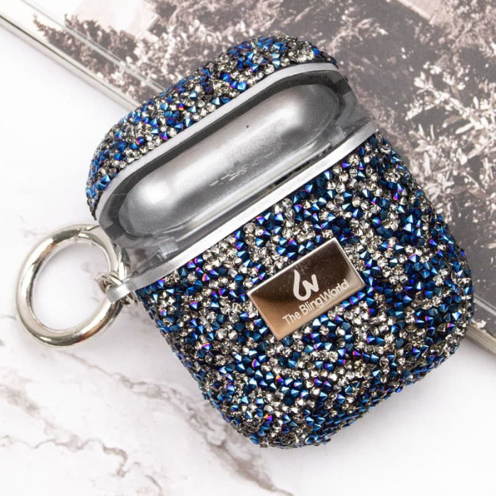 TPU чохол Bling World Rock Diamond для навушників AirPods 1/2 Синій  (ITS-L-00000057525_5)