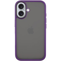 TPU+PC чохол Metal Buttons для Apple iPhone 16  Темно-фіолетовий/Dark Purple  (ITS-L-00000073088_9)