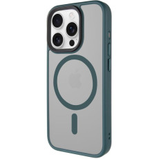 TPU+PC чохол Metal Buttons з Magnetic Fit для Apple iPhone 15 Pro  Зелений/Dark Green