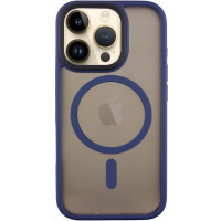 TPU+PC чохол Metal Buttons with MagSafe для Apple iPhone 16 Pro (6.3') Синій/Navy Blue  (ITS-L-00000073092_2)