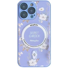 TPU+PC чохол Secret Garden з Magnetic Fit для Apple iPhone 14 Pro  Lilac