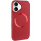 TPU чохол Bonbon Metal Style з Magnetic Fit для Apple iPhone 16 Plus Червоний/Red