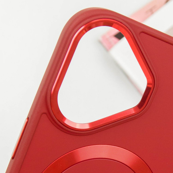 TPU чохол Bonbon Metal Style з Magnetic Fit для Apple iPhone 16 Plus Червоний/Red