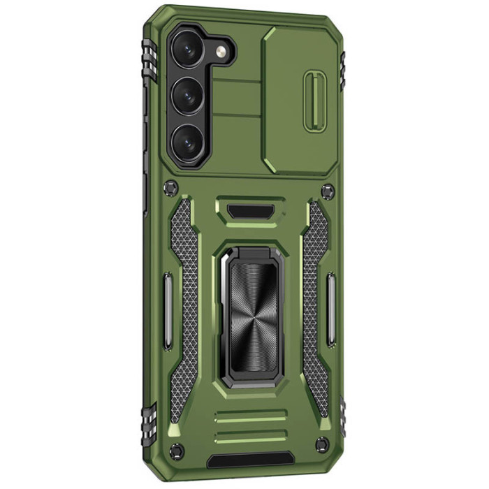 Ударостійкий чохол Camshield Army Ring для Samsung Galaxy S23 Оливковий/Army Green