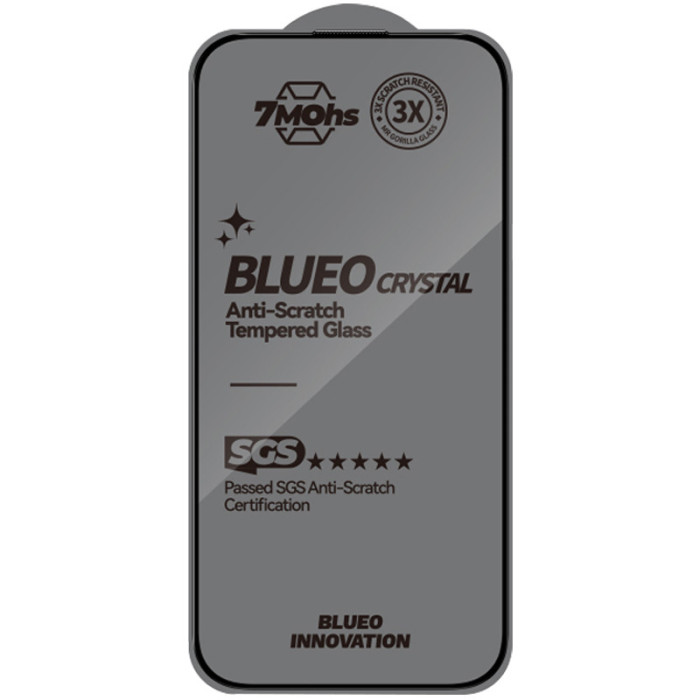 Захисне 2.5D скло Blueo Crystal Anti-Scratch для Apple iPhone 16 Pro (6.3') Чорний