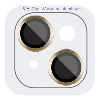 Захисне скло Metal Classic на камеру (у упак.) для Apple iPhone 15/15 Plus Золотий/Gold