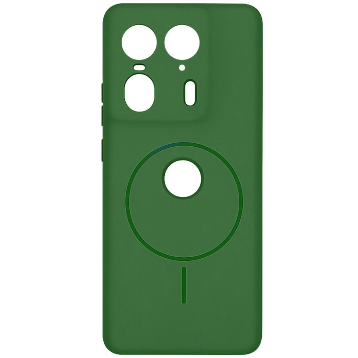 Чохол Silicone Cover Lakshmi Full Camera (AA) з Magnetic Fit для Motorola Edge 50 Ultra Зелений/Dark green