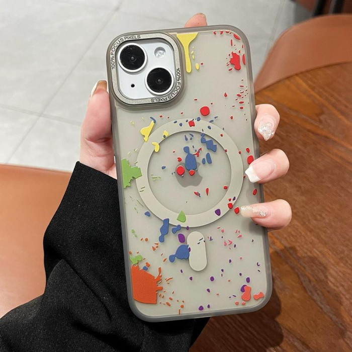 Чохол TPU+PC Flush with MagSafe для Apple iPhone 14  Titanium grey