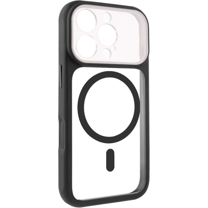 Чохол TPU+PC GETMAN Moon Clear з MagSafe для Apple iPhone 16 Pro (6.3') Black