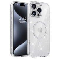 Чохол-накладка (TPU) Eclipse Sparkle (MagFit) для Apple iPhone 15 Pro  Clear  (ITS-00000077642_2)