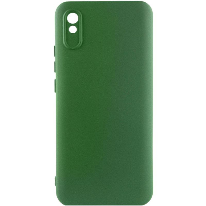 Чохол TPU GETMAN Liquid Silk Full Camera для Xiaomi Redmi 9A Зелений/Dark green