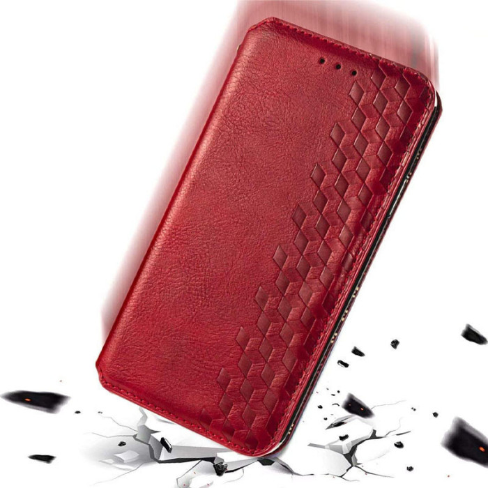Шкіряний чохол-книжка GETMAN Cubic (PU) для Xiaomi Redmi Note 9 5G/Note 9T Червоний