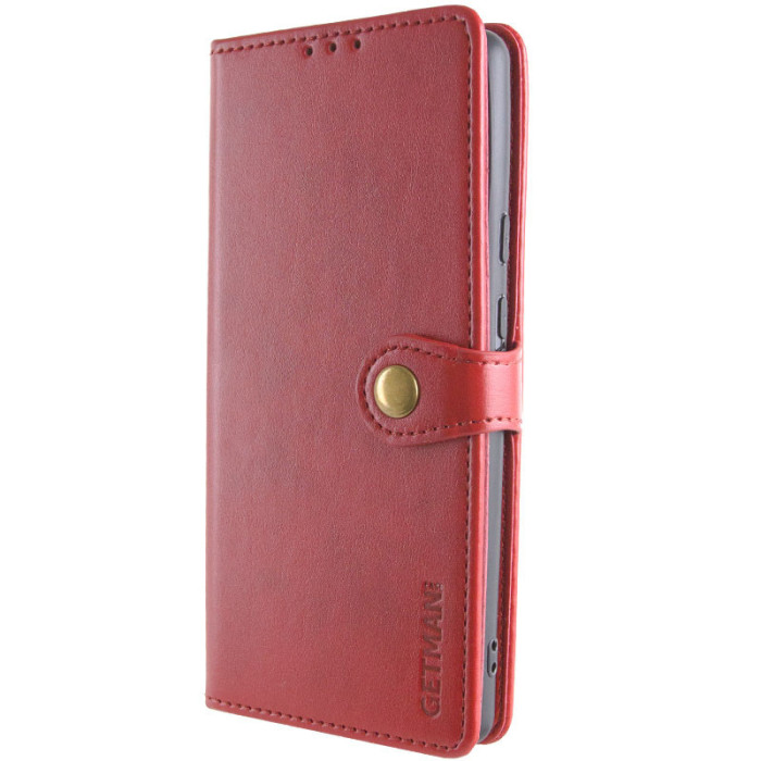 Шкіряний чохол-книжка GETMAN Gallant (PU) для Xiaomi Redmi Note 14 Pro 4G Червоний