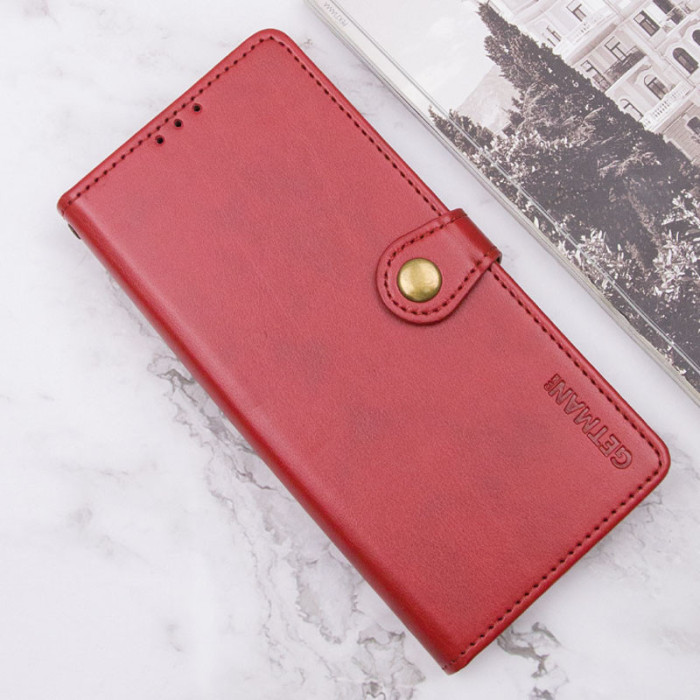 Шкіряний чохол-книжка GETMAN Gallant (PU) для Xiaomi Redmi Note 14 Pro 4G Червоний