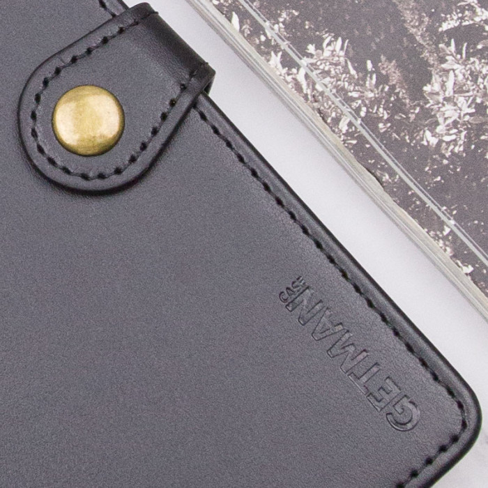 Шкіряний чохол-книжка GETMAN Gallant (PU) для Xiaomi Redmi Note 14 Pro 4G Чорний