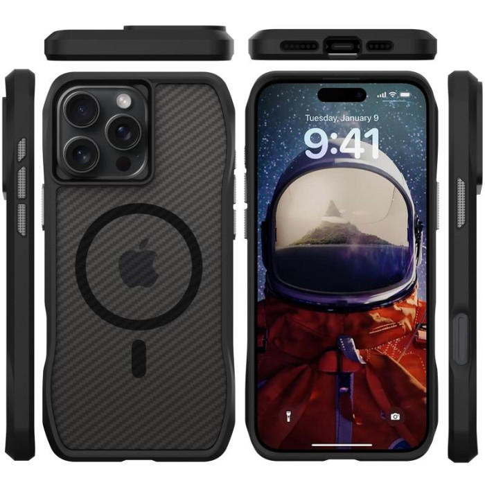 Чохол TPU Space Octagon with MagSafe для Apple iPhone 16 Pro Max (6.9') Carbon Black