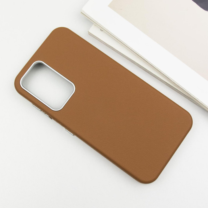 Шкіряний чохол Leather Case Metal Buttons для Samsung Galaxy S24+/S25+ Brown