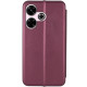 Шкіряний чохол-книжка Classy для Xiaomi Redmi 13 4G/Poco M6 4G Бордовий