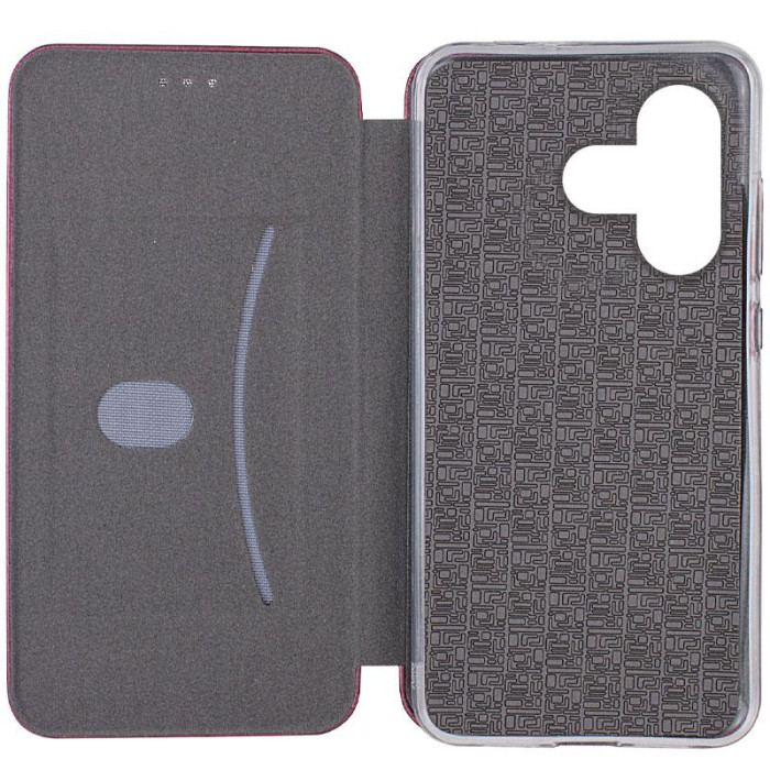 Шкіряний чохол-книжка Classy для Xiaomi Redmi 13 4G/Poco M6 4G Бордовий