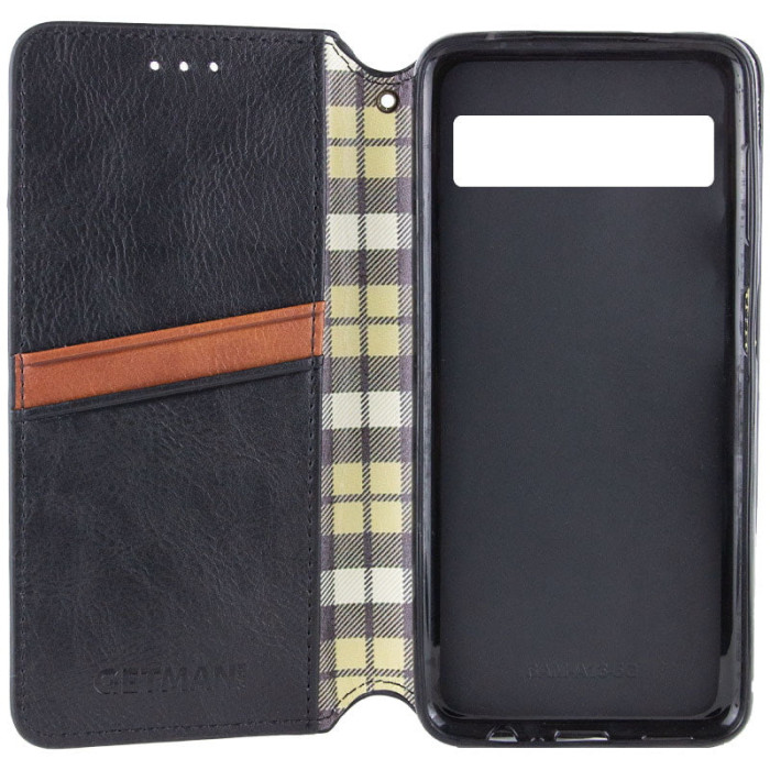 Шкіряний чохол-книжка GETMAN Cubic (PU) для Google Pixel 6 Чорний  (ITS-L-00000066225_6)