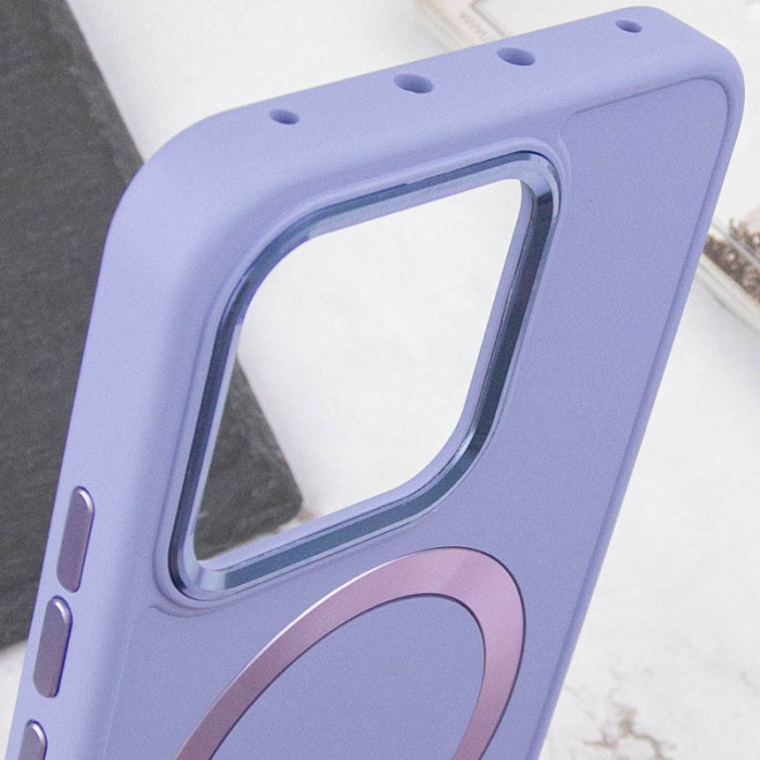 TPU чохол Bonbon Metal Style with MagSafe для Xiaomi 14 Pro Бузковий/Dasheen  (ITS-L-00000068651_10)