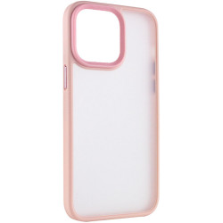 TPU+PC чохол Metal Buttons для Apple iPhone 13 Pro Max Рожевий/Pink