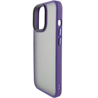 TPU+PC чохол Metal Buttons для Apple iPhone 15 Plus Темно-фіолетовий/Dark Purple  (ITS-L-00000065614_9)