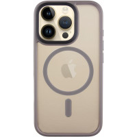 TPU+PC чохол Metal Buttons with MagSafe для Apple iPhone 16 Pro (6.3') Сірий/Grey  (ITS-L-00000073092_5)