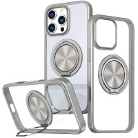 TPU+PC чохол Metal Ring with MagSafe для Apple iPhone 16 Pro Max (6.9') Сірий  (ITS-L-00000073480_2)