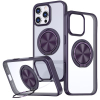 TPU+PC чохол Metal Ring with MagSafe для Apple iPhone 16 Pro Max (6.9') Темно-фіолетовий  (ITS-L-00000073480_4)
