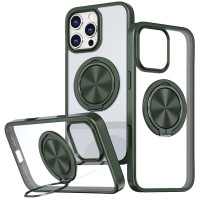 TPU+PC чохол Metal Ring with MagSafe для Apple iPhone 16 Pro Max (6.9') Зелений  (ITS-L-00000073480_1)