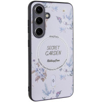TPU+PC чохол Secret Garden with MagFit для Samsung Galaxy S23 FE White  (ITS-L-00000074743_5)