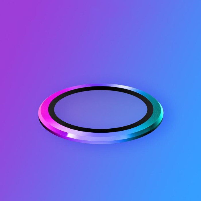 Захисне скло Metal Classic на камеру (в упак.) для Apple iPhone 15/15 Plus Бузковий/Rainbow