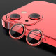 Захисне скло Metal Sparkles на камеру (в упак.) для Apple iPhone 15/15 Plus Червоний/Red