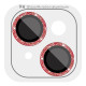 Захисне скло Metal Sparkles на камеру (в упак.) для Apple iPhone 15/15 Plus Червоний/Red