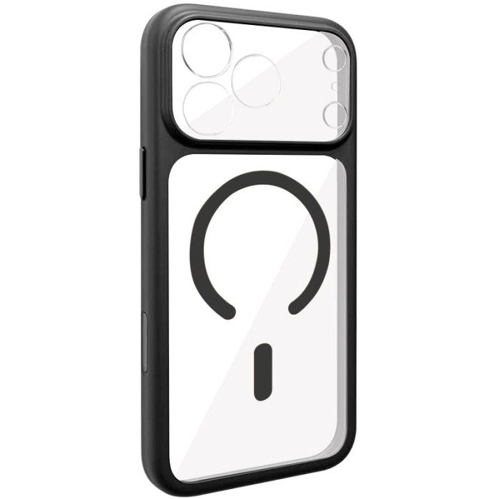 Чохол TPU+PC GETMAN Moon Clear with MagSafe для Apple iPhone 17 Pro Max (6.9') Black