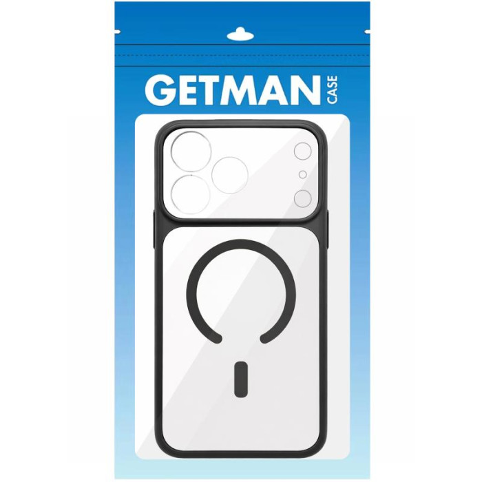 Чохол TPU+PC GETMAN Moon Clear with MagSafe для Apple iPhone 17 Pro Max (6.9') Black