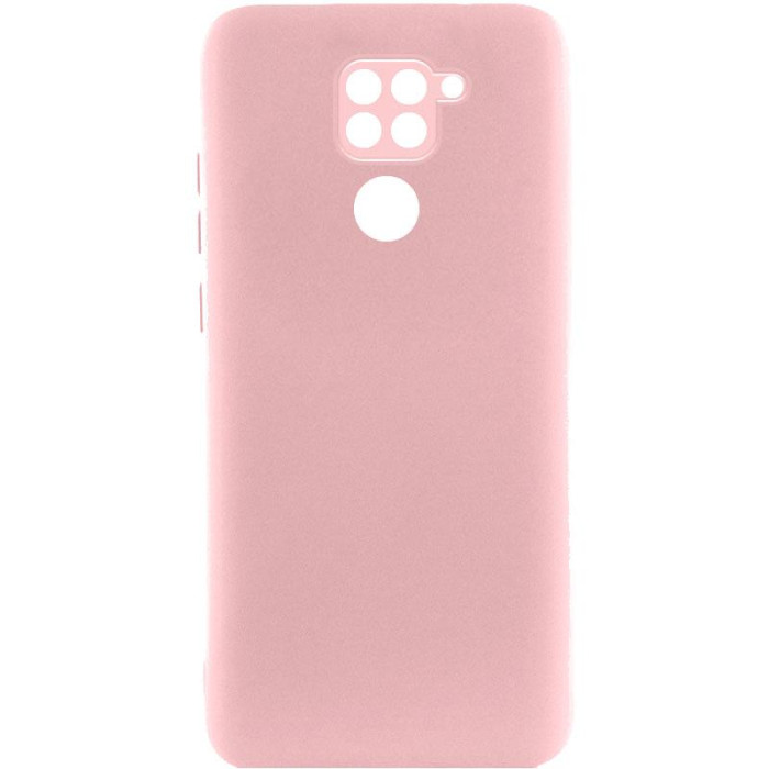 Чохол TPU GETMAN Liquid Silk Full Camera для Xiaomi Redmi Note 9/Redmi 10X Рожевий/Pink