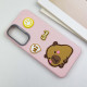 Чохол TPU Leather Toys для Samsung Galaxy S24 FE Capybara/Pink