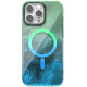 Чохол TPU Shiny Mountain (MagFit) для Apple iPhone 14 Pro  Green/Blue