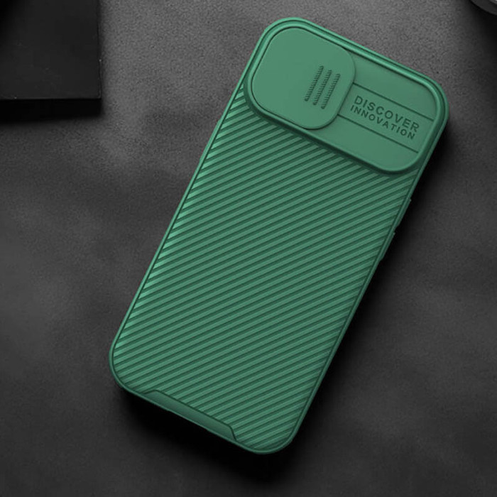 Карбонова накладка Nillkin CamShield Pro для Apple iPhone 15  Deep Green