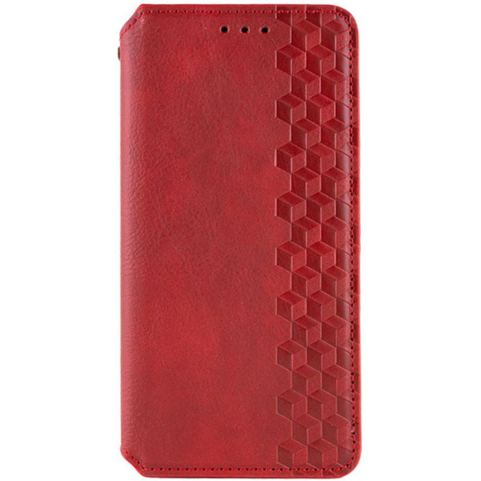 Шкіряний чохол-книжка GETMAN Cubic (PU) для Xiaomi Redmi Note 8 Pro Червоний