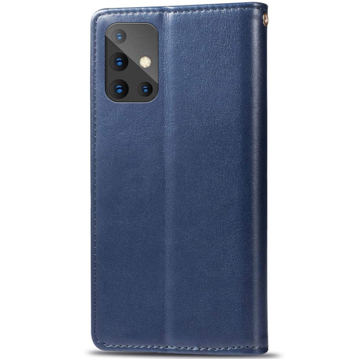 Шкіряний чохол-книжка GETMAN Gallant (PU) для Samsung Galaxy A51 Синій